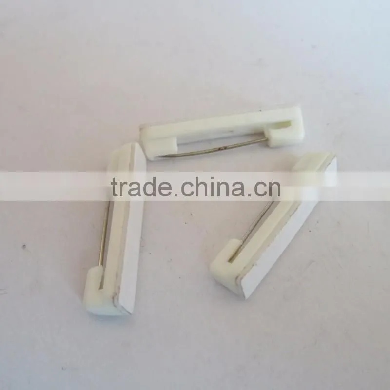 White Color Plastic adhesive safety pin for garments