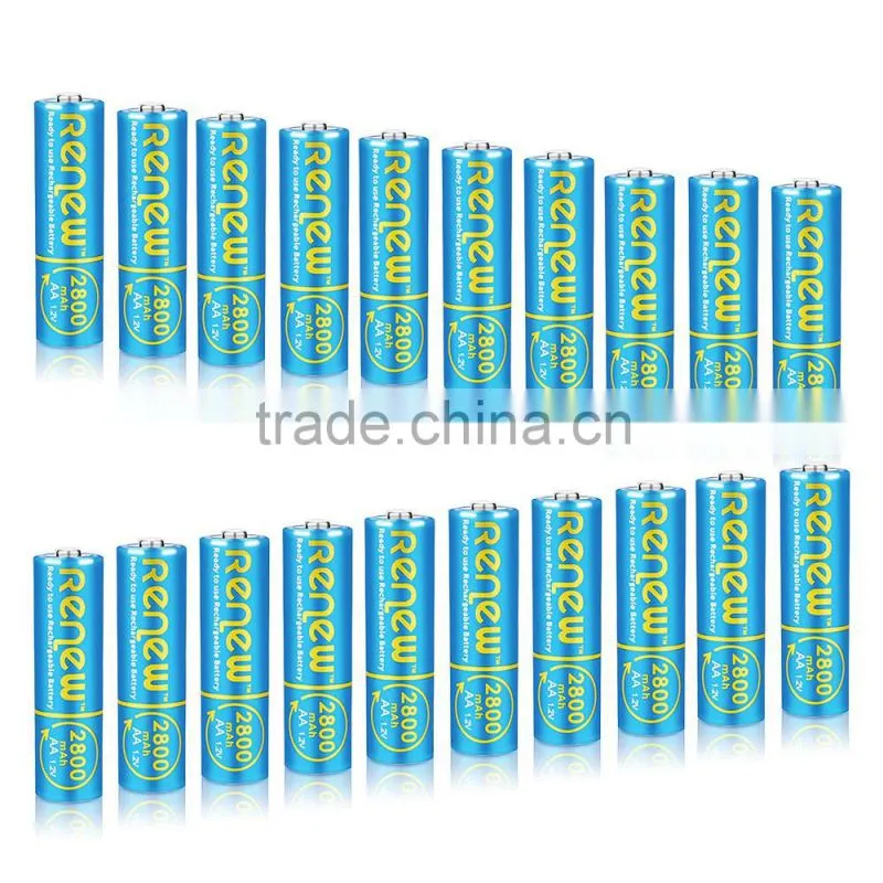RENEW brand NiMH AA 2800mAh Ready-To-Use AA Rechargeable Batteries 12 Pack