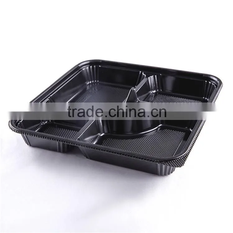 5 compartment disposable plastic Japanese bento box