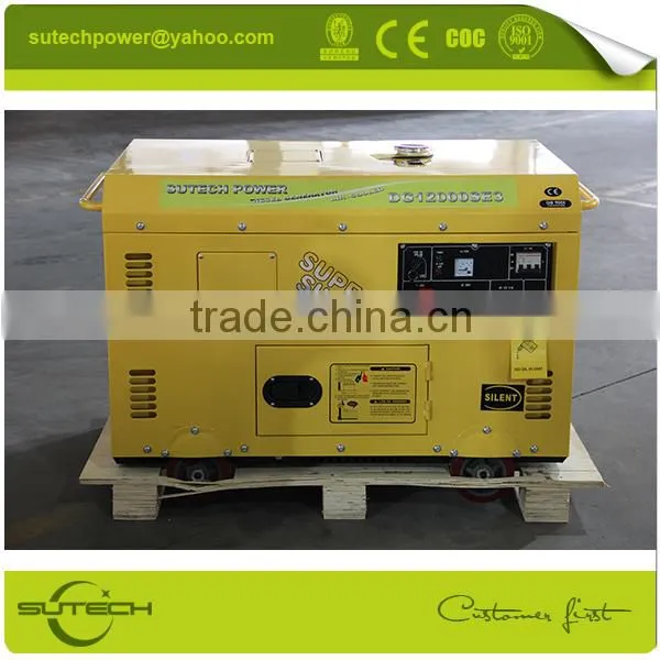 Mobile generator! Low noise single phase 5kw portable 220V generator with soundproof and 4 wheels