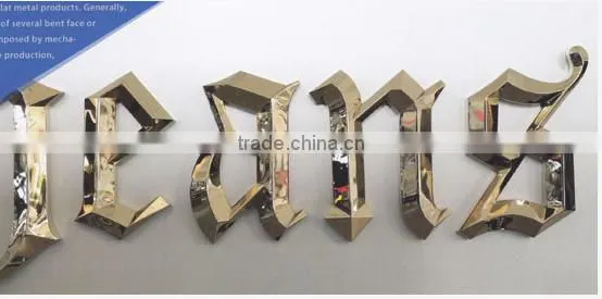 LED crystal channel characters / stainless steel edg/ acrylic resin production / metal door signs /Crystal Mini / screw back