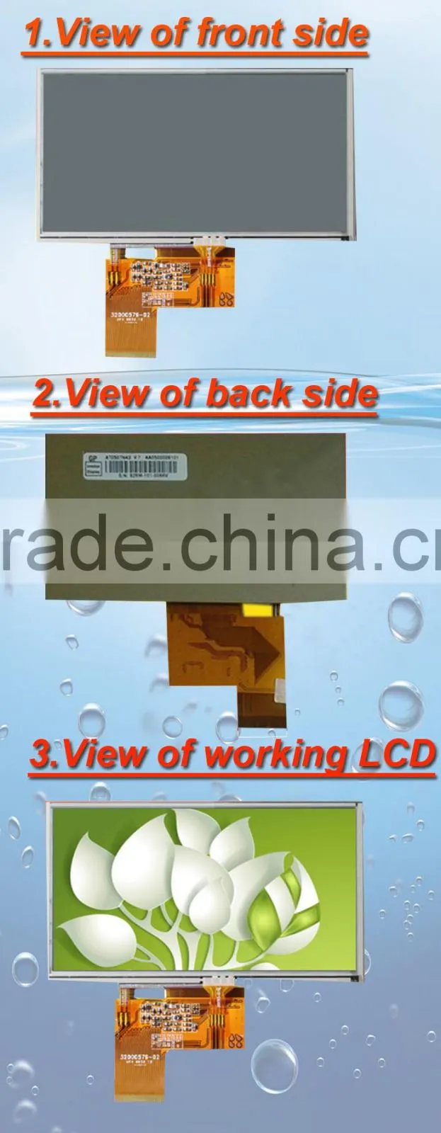 5inch 800*480 RGB interface 300nits landscape tft display touch screen with RTP