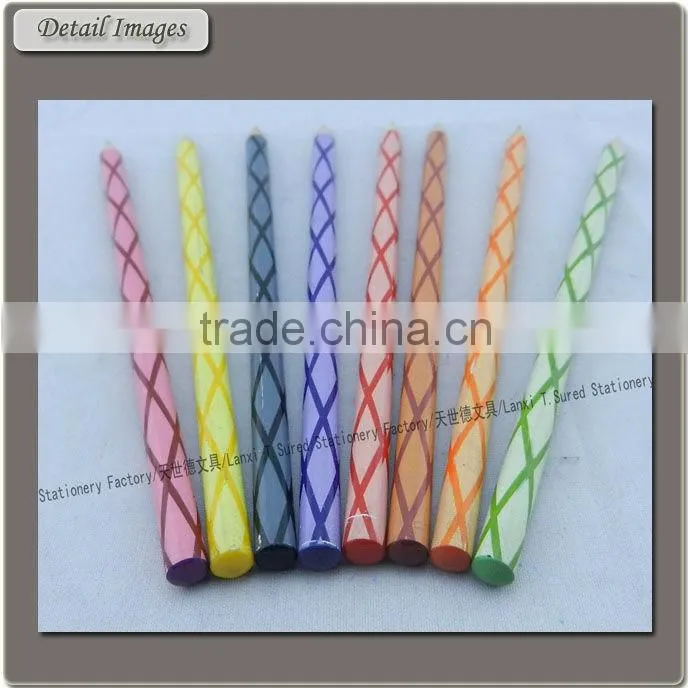 8 Pcs Round Shape HB Color Pencil with Dip Top