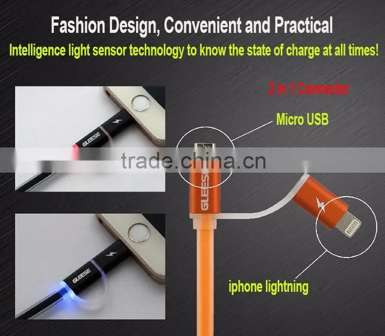 Gleese High Speed 2 in 1 Micro USB Data 2.0 A and Charging Cables for all of smartphone