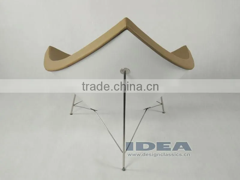 Replica Coconut Chair - White gloss fiberglass shell - Beige leather