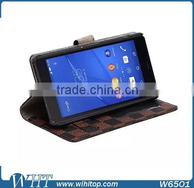 Luxury Mobile Phone Case for Sony Xperia Z4, Leather Case for Sony Z4 Factory Price