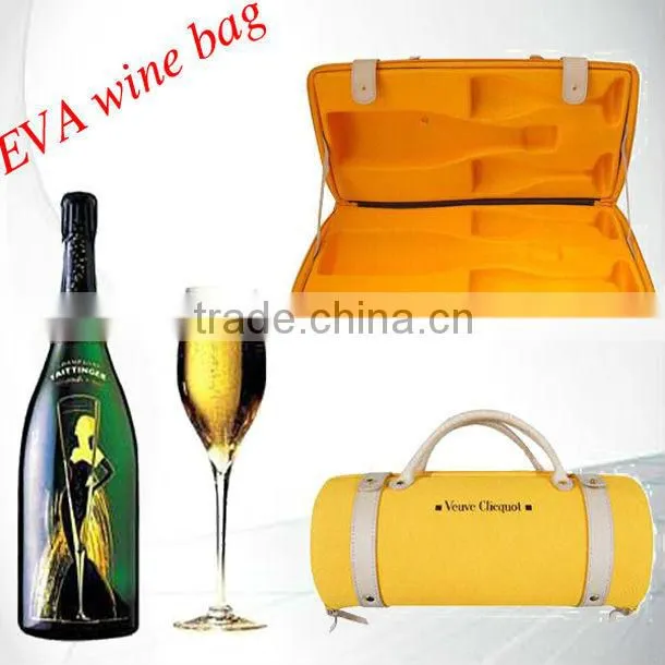 Hot sale EVA luxury box for bottle and glasses with handle