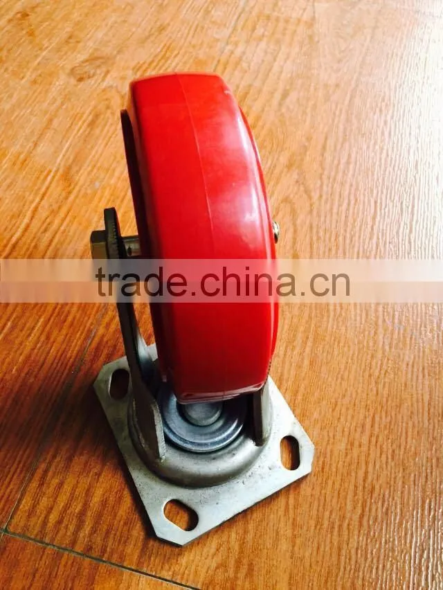 6" 150mm solid swivel rubber wheels for trash bins