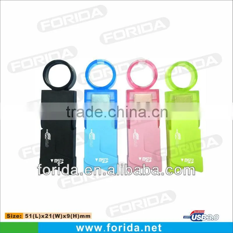 Cheap cute USB 3.0 Micor SD/TF colorful usb card reader