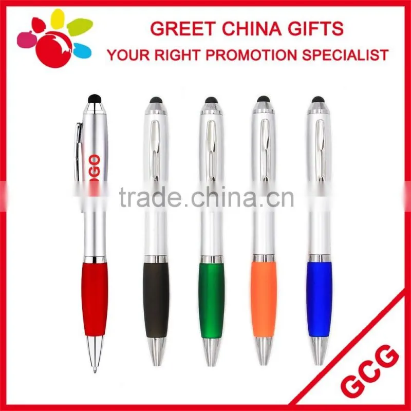 Promotional Customized Logo Click Wooden Bamboo Ball-Point Pen with Plastic Clasp