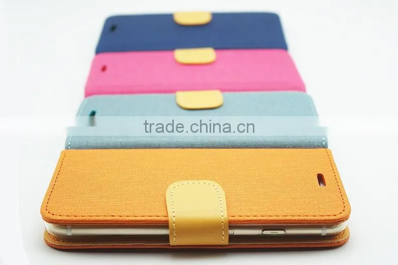 Card Holder+Wallet Plain Colorful Leather Flip Case For Huawei Ascend G700