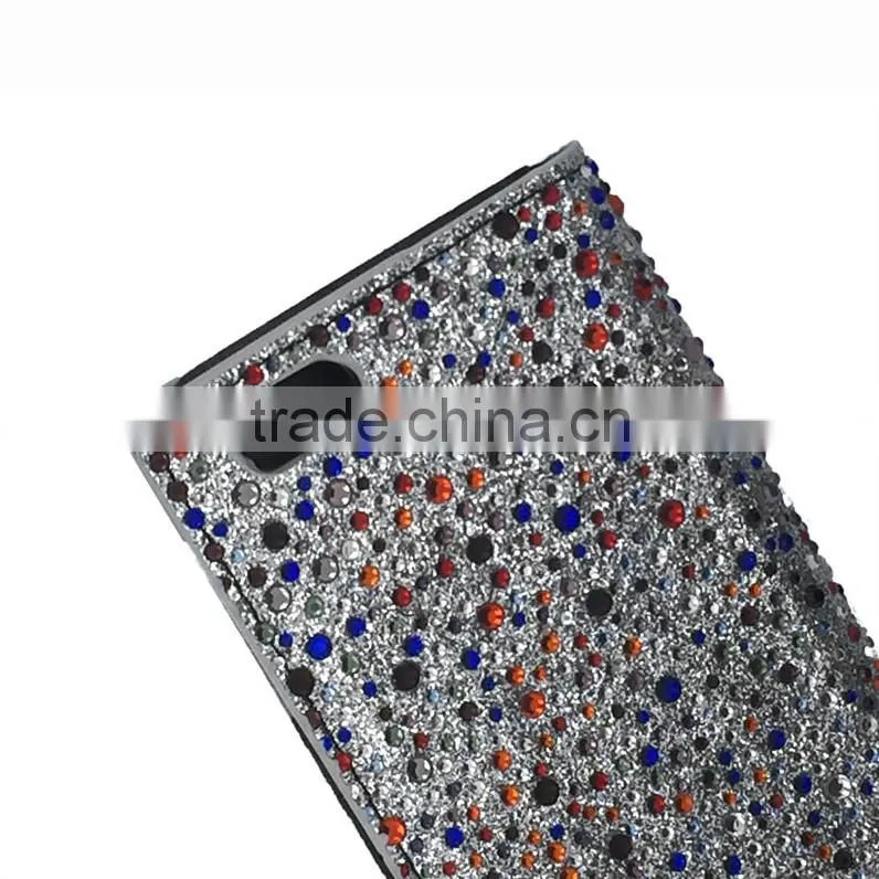 PU Leather Case With Rhinestone Customized Flip Case For Samsung Galaxy S6 Edge