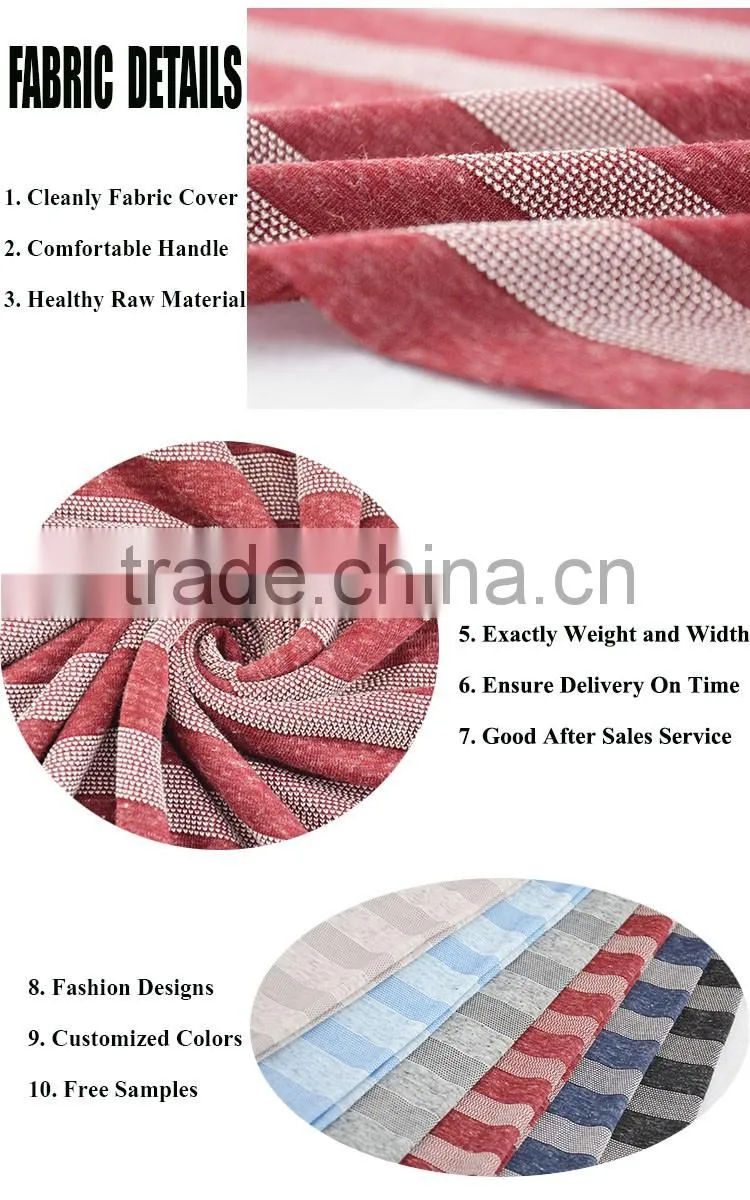 t shirt with wholesale price by electronic jacquard machine and fabric linen