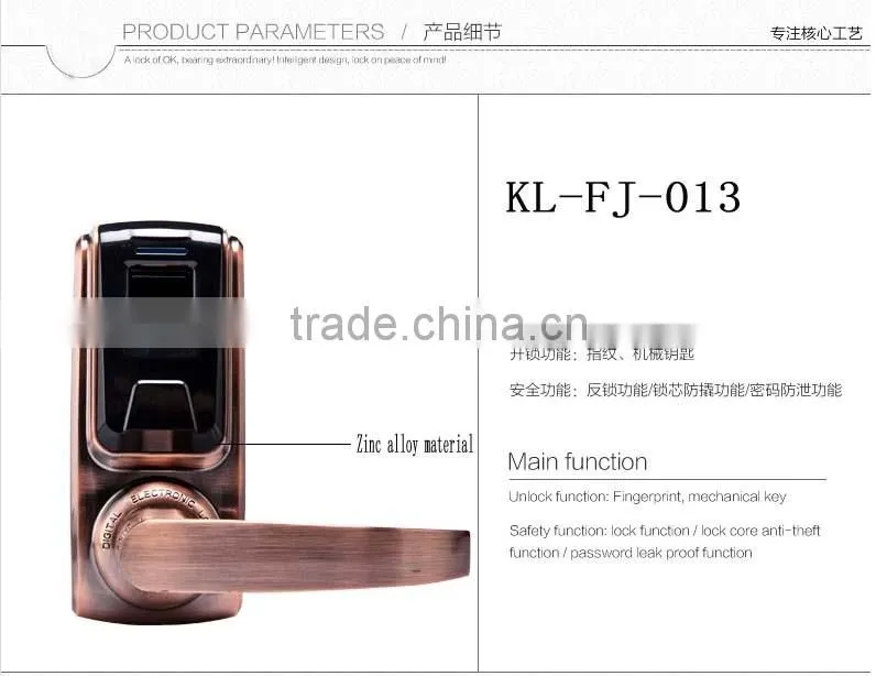 Biometric Digital Keypad Wireless Safe Fingerprint Control Apartment Door Lock