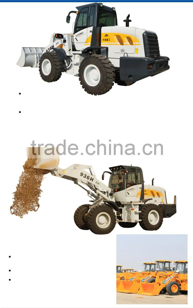 Yutong construction machinery 3 ton wheel loader for sale