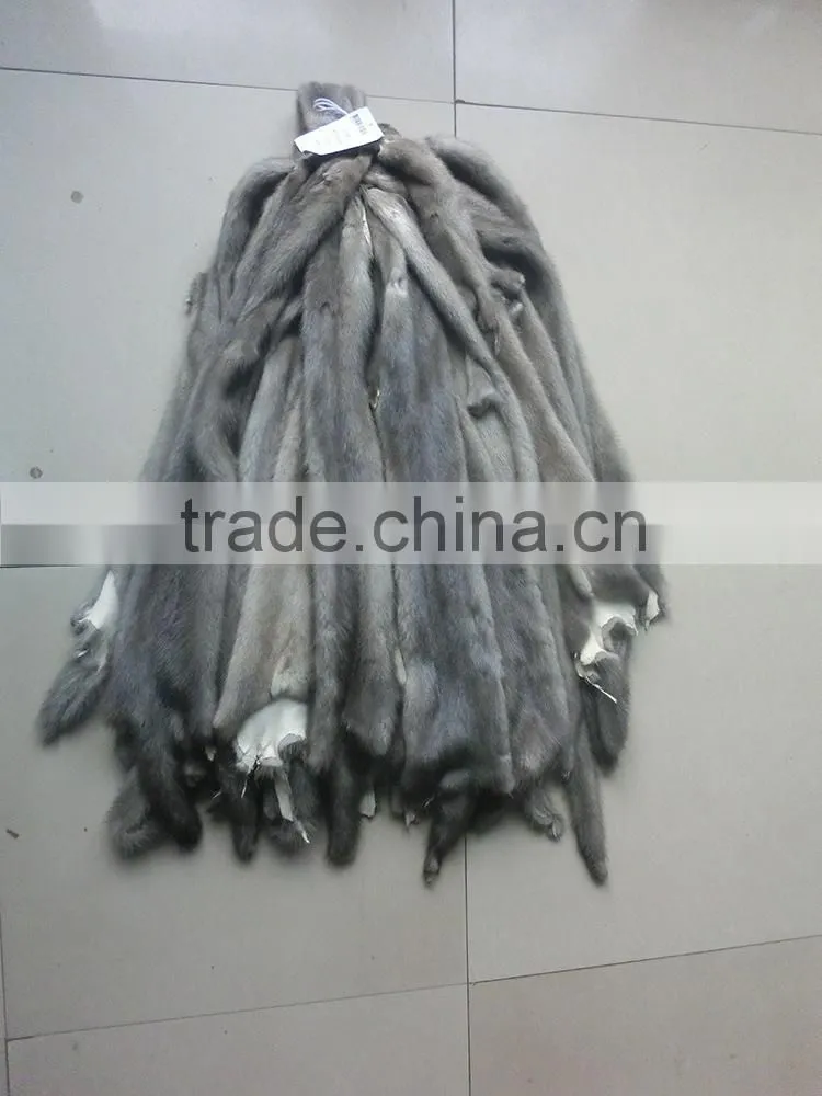 Factory Direct Black Color Sable Fur Skin / Real Tan Mink Fur Skin