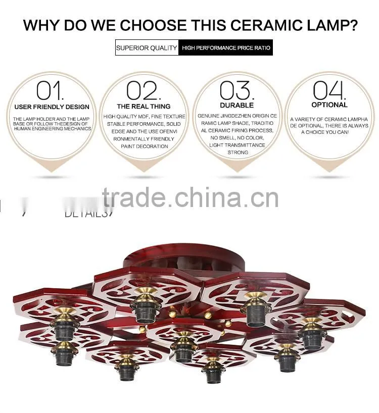 Jingdezhen decal pastel celling light modern lights