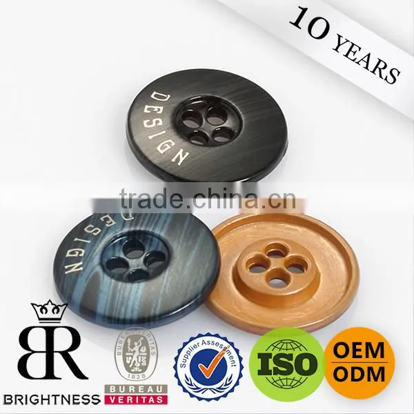 Custom metal sewing buttons large sewing buttons four holes button