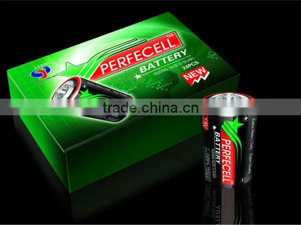 Top Seller Zn-MnO2 Battery Batteries Price Size D R20 UM-1