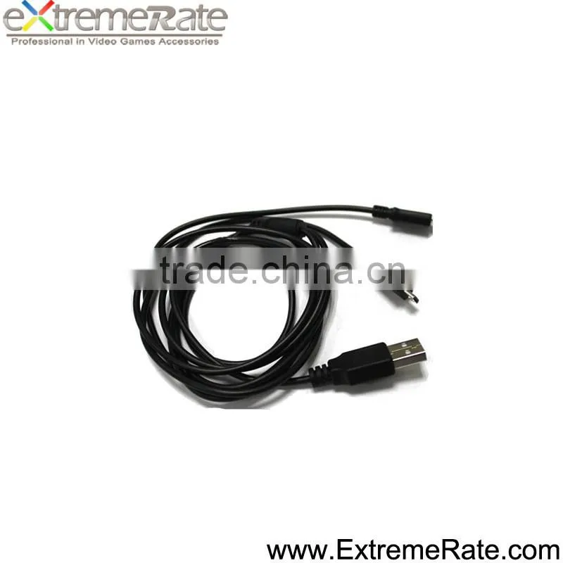 1.5M length 2 in 1 USB charging cable play cable lead for PS4 controller