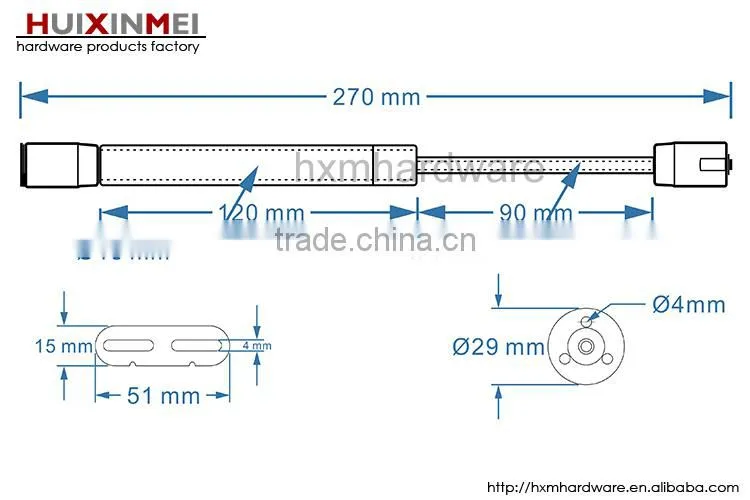 gas spring for cabinet /door/chair gas spring 80n 100n 150n HXM1804