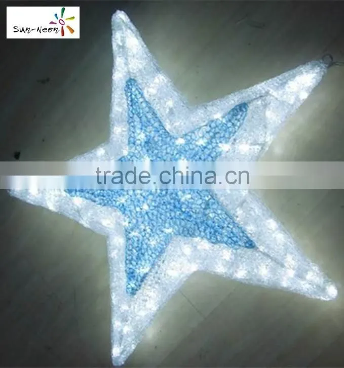 Shining led star light flashing outdoor christmas star lights fancy clear star shape christmas lights