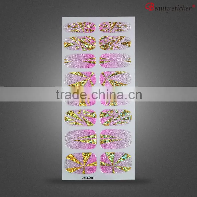 Fashion Laser Design Gradient Nail Sticker Nail Art Products Nail Wraps