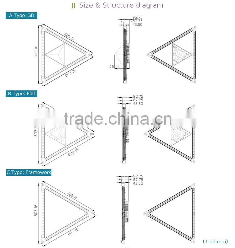 high resolution 180 degree viewing led display for night club usage