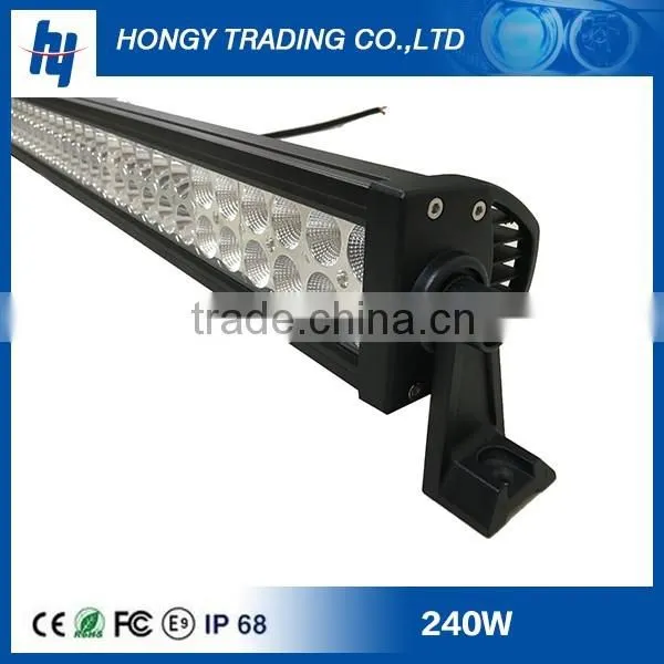 Factory wholesale price! 42 inch 240w single row high power led spot flood light bar