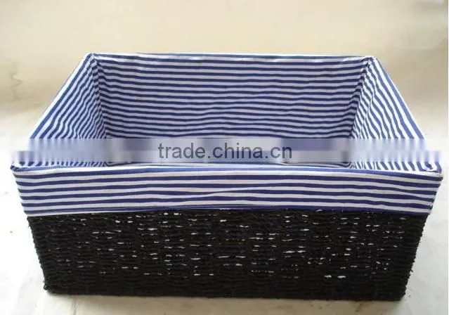 Clothing storage basket with liner and protector
