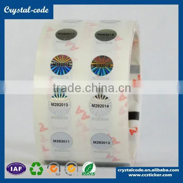 Cheap custom made 3d security transparent laser Hologram sticker label, Anti-counterfeit anti-fake anti-theft adhesive sticker