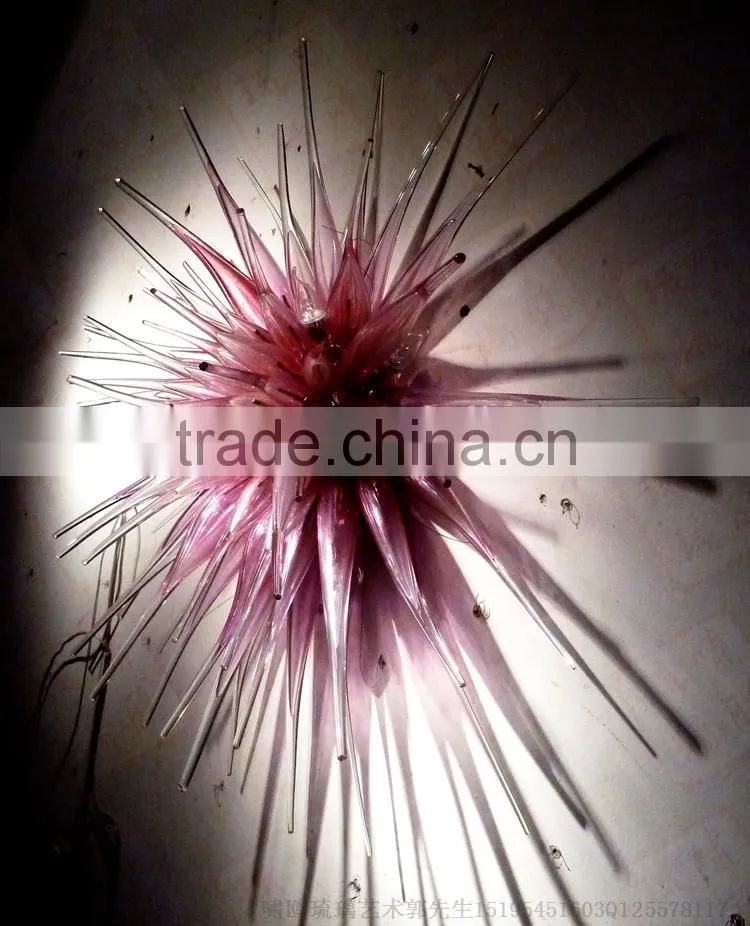 hand blown glass wall decoration XO-20150702&Murano glass chandelier from famous Chinese glass artist Mr Ou