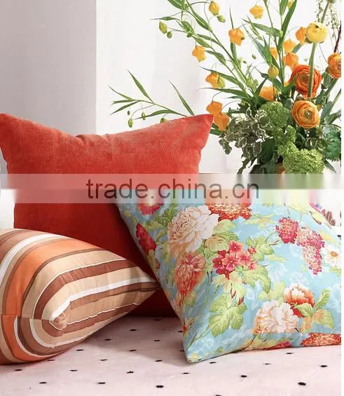 cotton cavas custom silk screen printed plain cushion cover