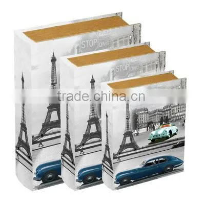 vintage decorative for photo studio props wooden book box