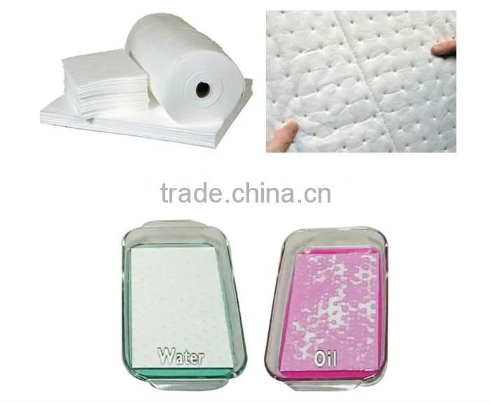 PP oil spill control mats