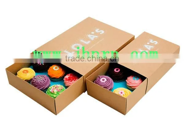 eco friendly kraft paper food box for cupcake