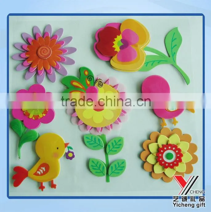 lovely 3D customized Handmade printing puffy Sticker