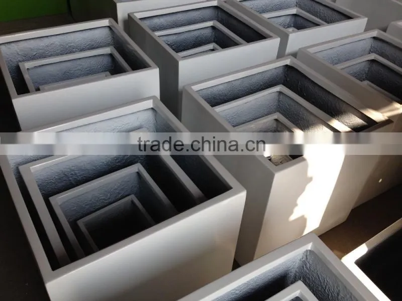 Cheap plastic flower pots wholesale, outdoor fiberglass flower pots