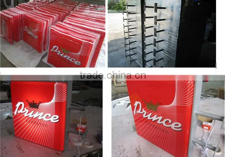 silk screen printing light box, external sucking sign box ,3D acrylic moulding signage,acrylic billboard outdoor