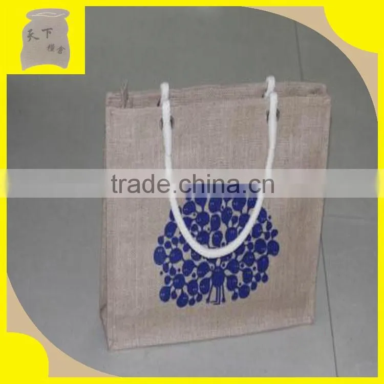 Hot printed jute wine/bottle bag