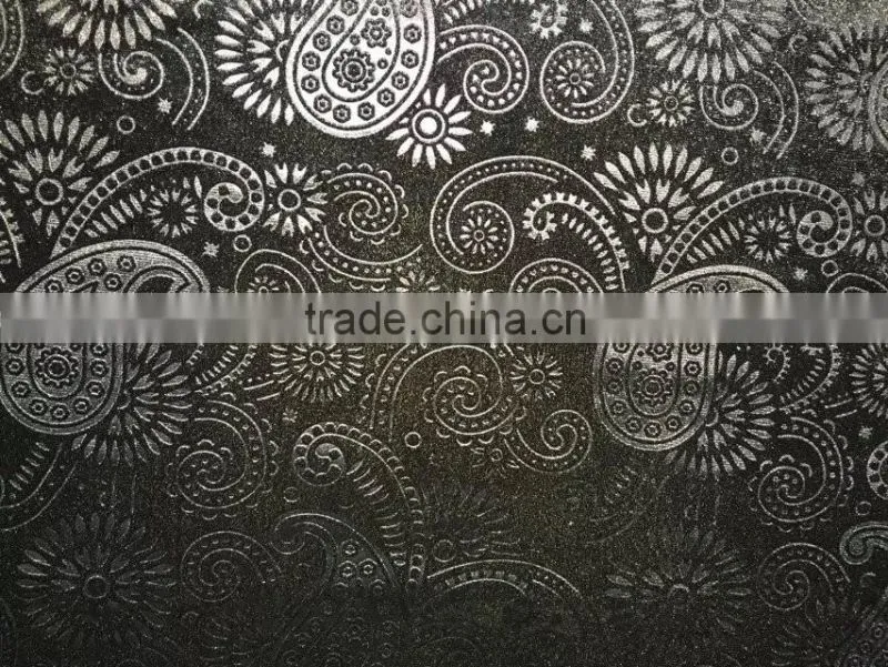 Polyester Dark Velvet with 3D Emboss for Middle East