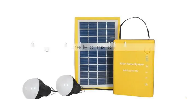 3w portable solar power lighting kits for home and camping use
