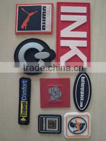 custom pvc rubber jeans patch