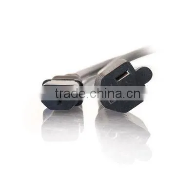 high quality 125V 10A 16AWG US AC power cord NEMA 5-15P to NEMA 5-15R and IEC C13