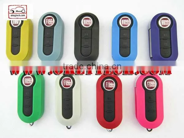 High quality fiat 500 key shell fiat key cover for shell key fiat 500 covers