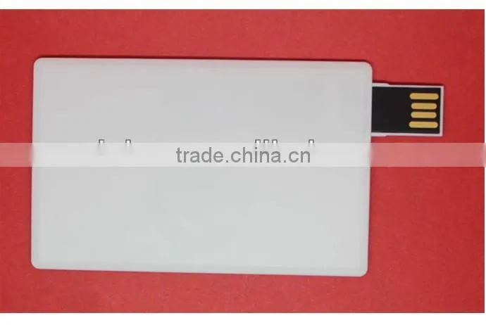 Business Card Shape Plastic USB Flash Driver Free double-sided color printing