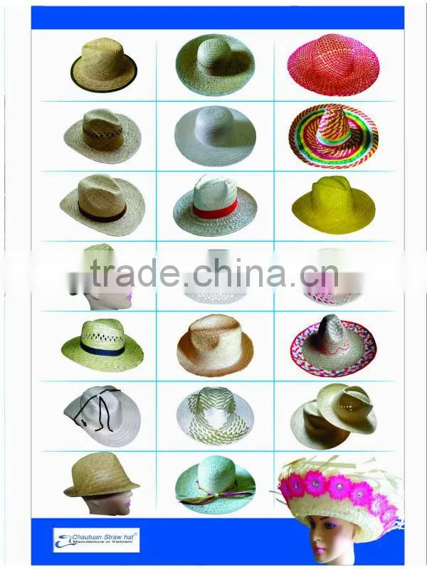 STRAW HAT FRAYED EDGE