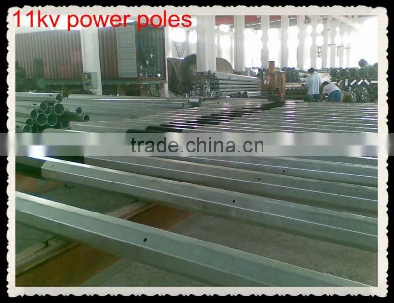 Hot Sell 10-500kv electrical power steel pole