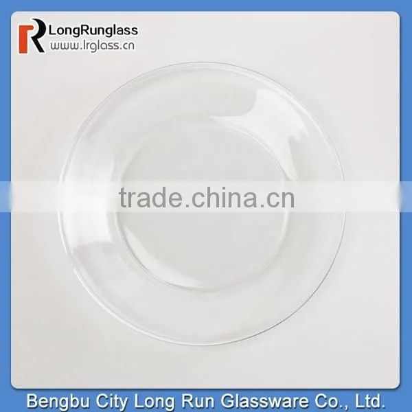 LongRun Clear Moderno Salad Glass Plates Home Use Glass Dinnerware Wholesale