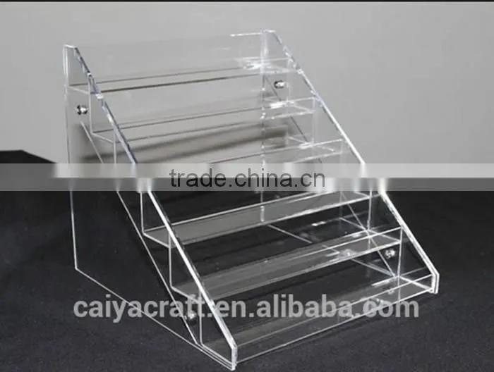 Clear acrylic nail polish stand holder cosmetic storage box